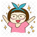 Celebrate Party Happy Smile Miumiu Emoticon Expression Icon