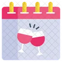 Party Cheers Wine Icon