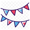 Party Garlands Flag Garlands Christmas Decoration Icon