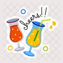 Party Cheers Drink Cheers Cheer Glasses Icon