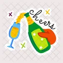 Party Cheers Party Drink Wine Serving Icon