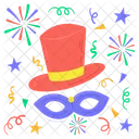 Hat Eye Mask Costume Icon