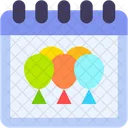 Party Calendar Time And Date Icon