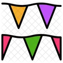 Bunting Pennants Party Flags Icon
