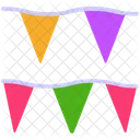 Bunting Pennants Party Flags Icon