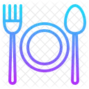 Spoon Fork Plate Food Cutlery Icon