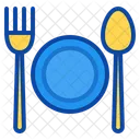 Spoon Fork Plate Food Cutlery Icon