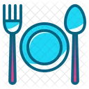 Spoon Fork Plate Food Cutlery Icon