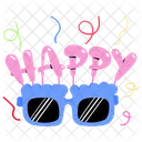 Birthday Glasses Party Glasses Eyeglasses Icon