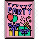Party Invitation Card Party Invitation Card Icon