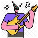 Party Music Guitarist Party Icon