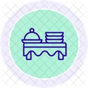 Party Platten Liniensymbol Symbol