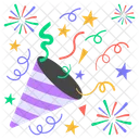 Party Popper New Year Icon