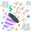 Party Popper New Year Icon