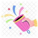 Confetti Party Popper Streamers Icon
