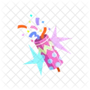 Party Popper With Flying Confetti Party Celebration Icon