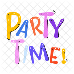 Party Time Icon - Download in Sticker Style