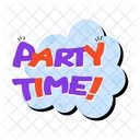 Party Time Letters Typography アイコン
