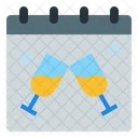 Party Cheers Celebration Drinks Event Calendar Date Icon