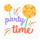 Swirl Lollipops Party Time Party Sweets Icon