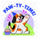 Party Time Dog Pet Icon