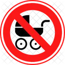 Pas De Berceau Berceau Interdiction Icône