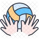 Pase Voleibol Pelota Icono