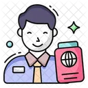 Pasaporte Visa Permiso Icono