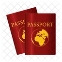 Viajes Pasaporte Internacional Icono