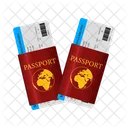 Viajes Pasaporte Internacional Icono