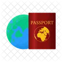 Viajes Pasaporte Internacional Icono