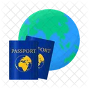 Viajes Pasaporte Internacional Icono