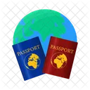 Viajes Pasaporte Internacional Icon