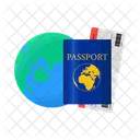 Viajes Pasaporte Internacional Icon