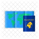 Viajes Pasaporte Internacional Icono