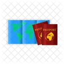 Viajes Pasaporte Internacional Icono