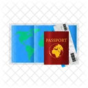 Viajes Pasaporte Internacional Icono