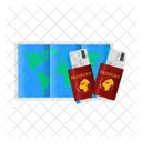 Viajes Pasaporte Internacional Icono