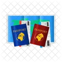 Viajes Pasaporte Internacional Icono