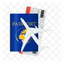 Viajes Pasaporte Internacional Icono