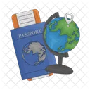 Pasaporte Viaje Visa Icono