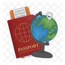 Pasaporte Viaje Visa Icono