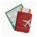 Pasaporte Visa Documento Icono