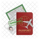 Pasaporte Viaje Visa Icon