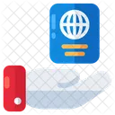Pasaporte Visa Permiso Icono