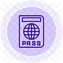 Icono De Linea De Pasaporte Icono