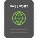 Pasaporte Internacional Viajar Icono