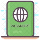 Pasaporte Visa Viaje Icono