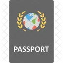 Documento De Identidad Pasaporte Internacional Viajes Internacionales Icono