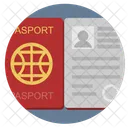 Abierto Pasaporte Identidad Icono